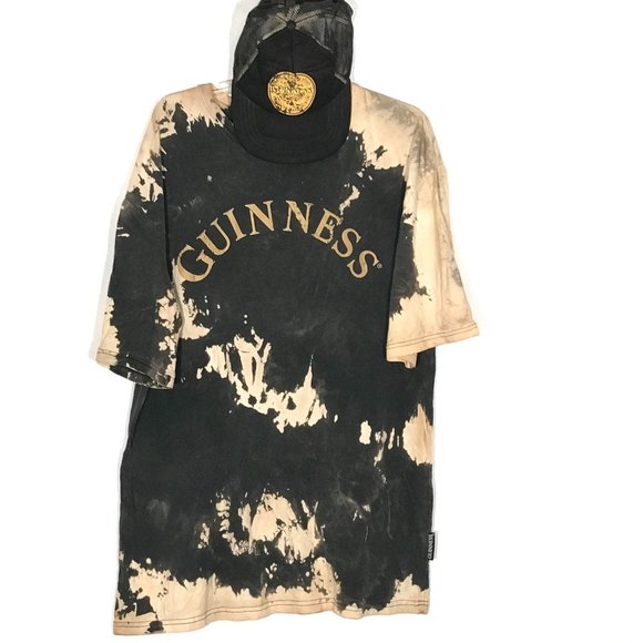 Guinness Other - Guinness Custom X Acid Wash Shirt & Baseball Hat